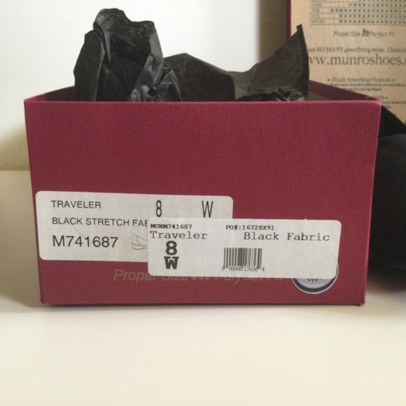 Munro Traveler Size 8W Black Stretch Comfort Shoes #741687 USA - Picture 13 of 16